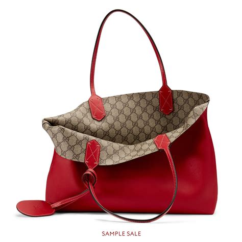 gucci large reversible tote|Gucci canvas tote bag free.